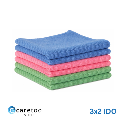 IDO Ultra Microfaser Waffeltuch, 3x2er Packung