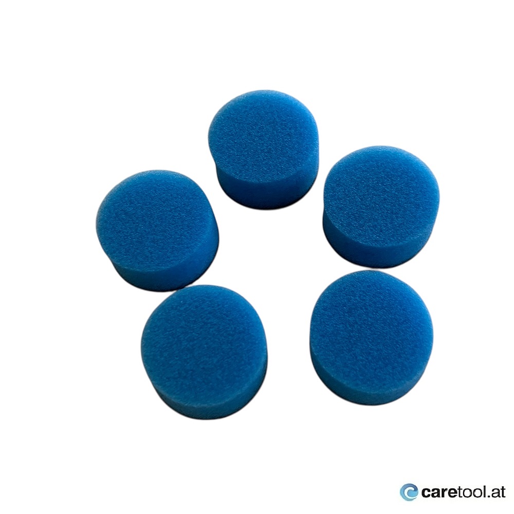 Polierpad Mini Nano 5Stk, Ø 27mm, blau, weich